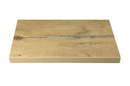 Fertigstufen - DekoStairs "rustic oak"<br/>Sandwichkonstruktion (40 mm) mit beidseitig 0,8 mm erhöht abriebfesten Schichtstoff der Firma Resopal beleimt. Schmalflächen mit 2 mm ABS Kante PUR beschichtet. Kanten horizontal gerundet.